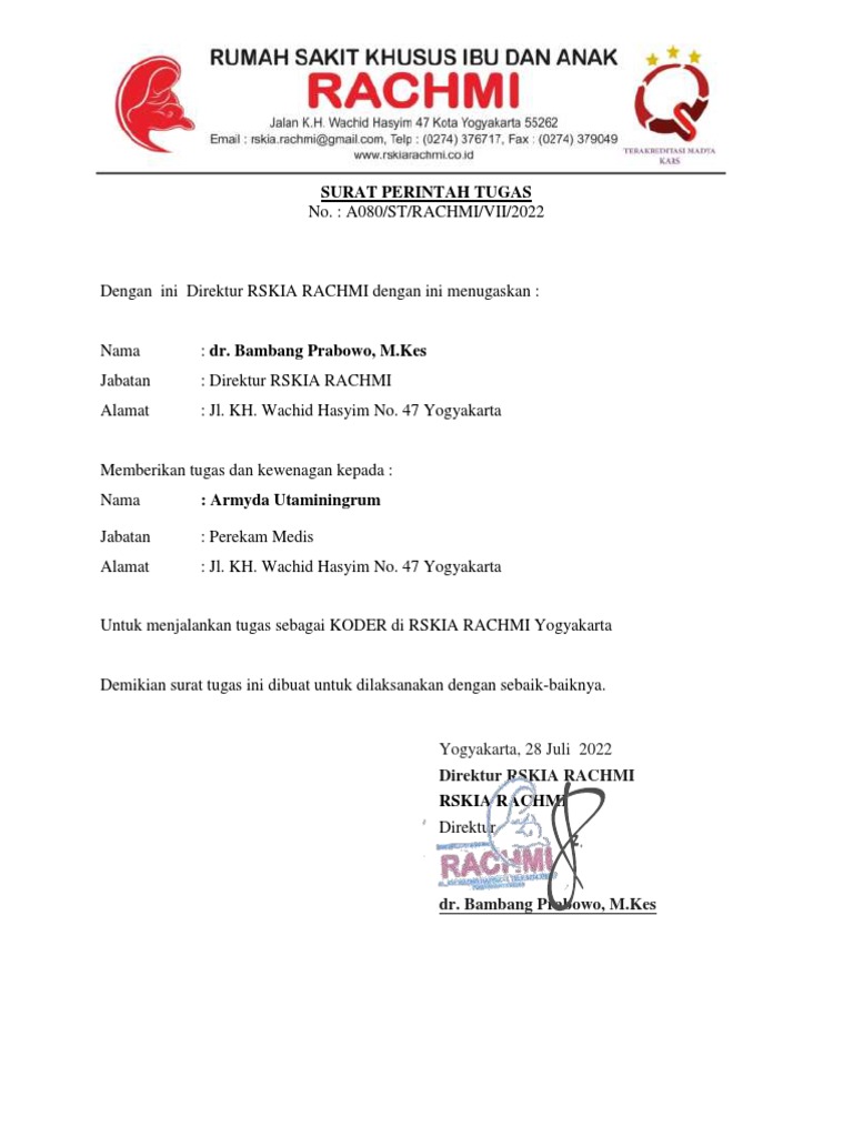 Assignment of Medical Records Officer PDF