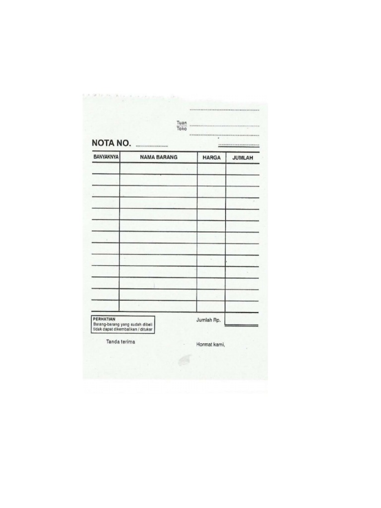Nota Kosong | PDF