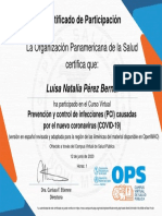 Prevención y Control de Infecciones (PCI) Causadas Por El Nuevo COVID - 19 - Luisa
