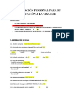 Cuestionario DS-160 Latinoamérica