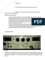 Experiment No.2 Temperature Control System Objective