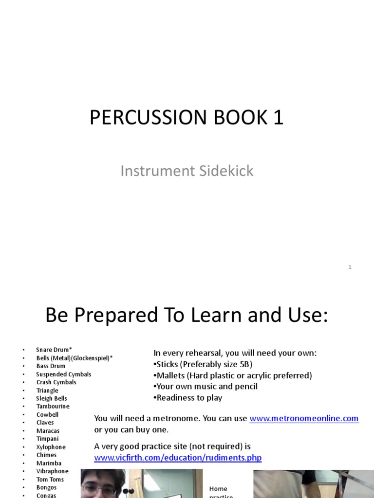 Percussion Book 12 PDF Rhythm And Meter Musical Instruments