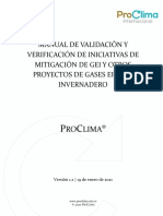 PROCLIMA Manual de Validación y Verificación v1.2