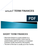 Short Term Finances