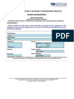 Project Communication Assessment 1