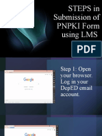 STEPS in Submission of PNPKI Form Using LMS
