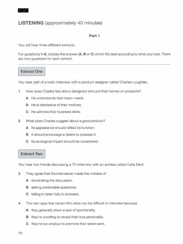 Mock Exam Practice - Listening | PDF | Chocolate | Cognitive Science