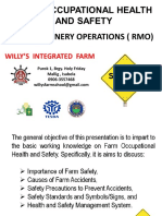 RMO TRAINING FARM OCCUPATIONAL HEALTH AND SAFETY v1
