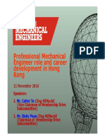 Professional Mechanical Engineer Role and Career Development in Hong Kong