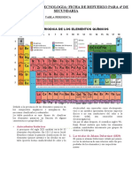 Tabla Periódica de Los Elementos para Tercer Grado de Secundaria