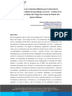 Instrumentos de evaluación para detectar dificultades en la lecto-escritura