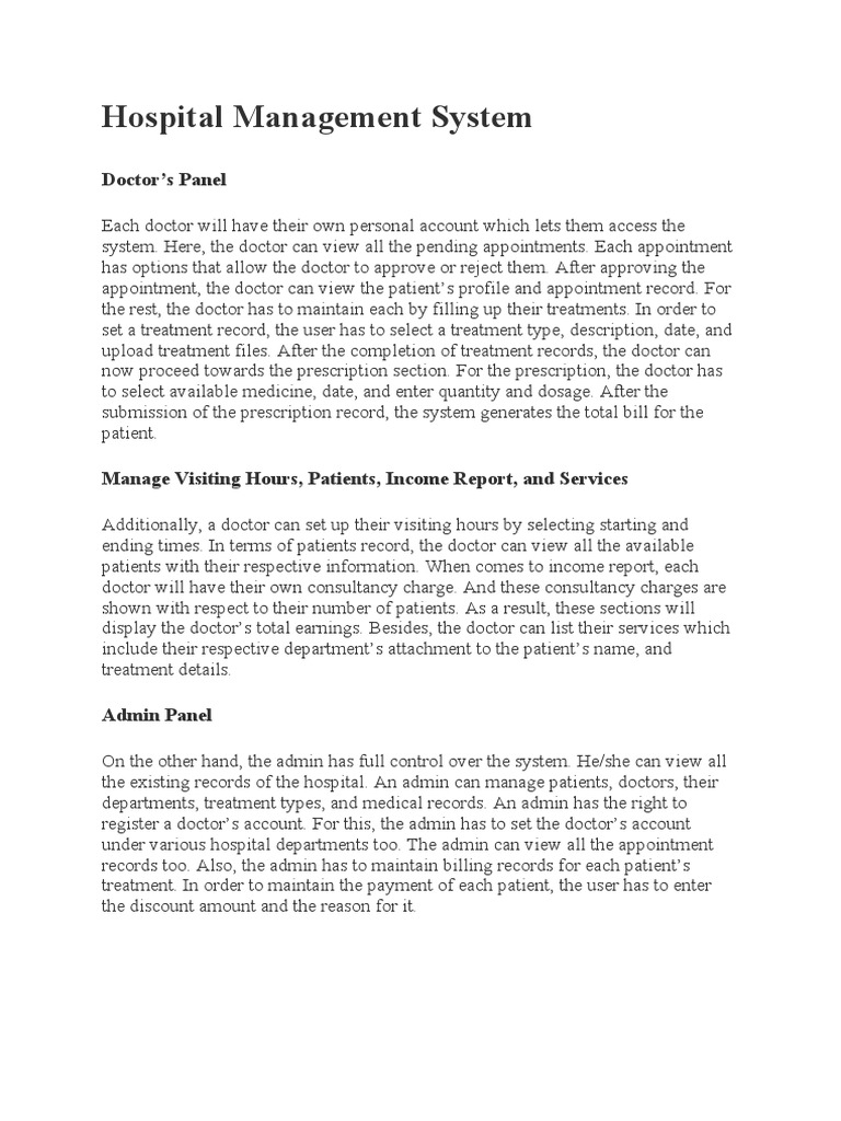 Comprehensive Hospital Management System | PDF | Physician | Php