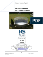 Instruction Manual Class A Evaporation Pan: Hyquest Solutions Pty LTD