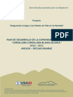 Plan de Desarrollo de La Comunidad Campesina Cordiller Blanca