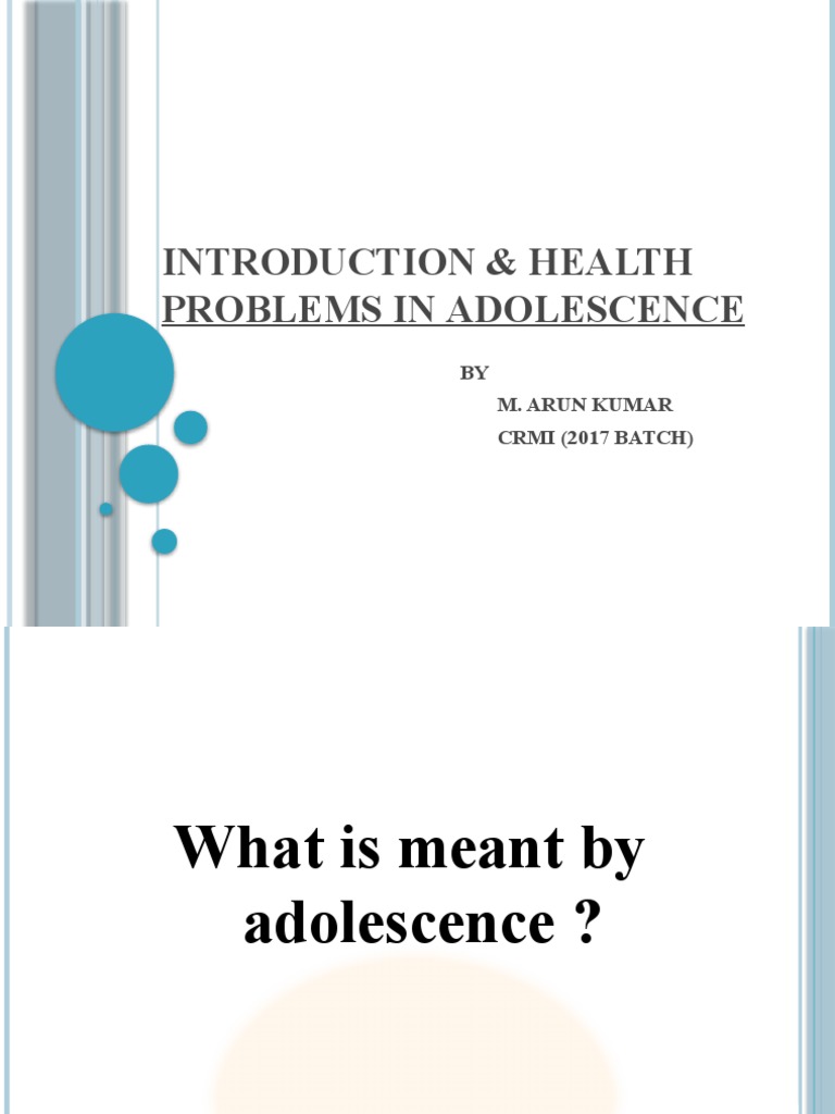 Adolescent Health Issues and Solutions | PDF | Adolescence | Violence