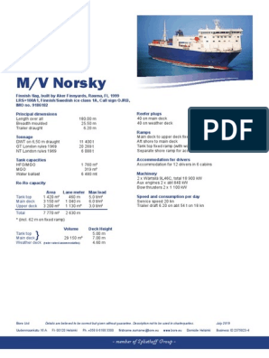 M/V Norsky: - Member of Spliethoff Group, PDF, Transport