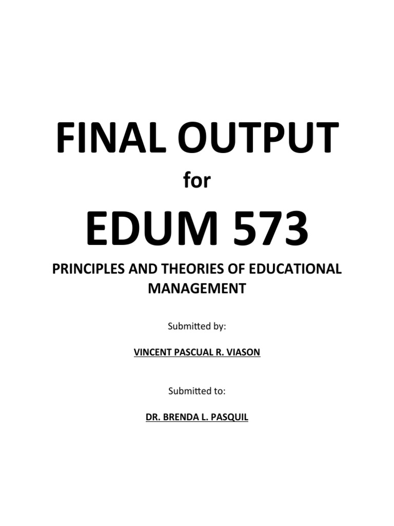Final ExamTheories and Principles of Management PDF Leadership