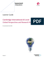 Learner Guide: Cambridge International AS Level Global Perspectives and Research 9239