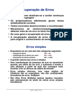 Recuperação de Erros Simples em Autômatos Finitos