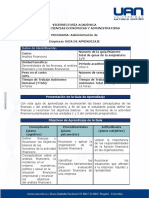 Guía de Aprendizaje No 1 - Unidad No 1 - Generalidades