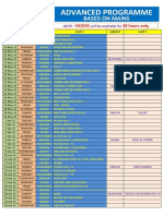 Advanced Program-Schedule - Schedule-Sheet
