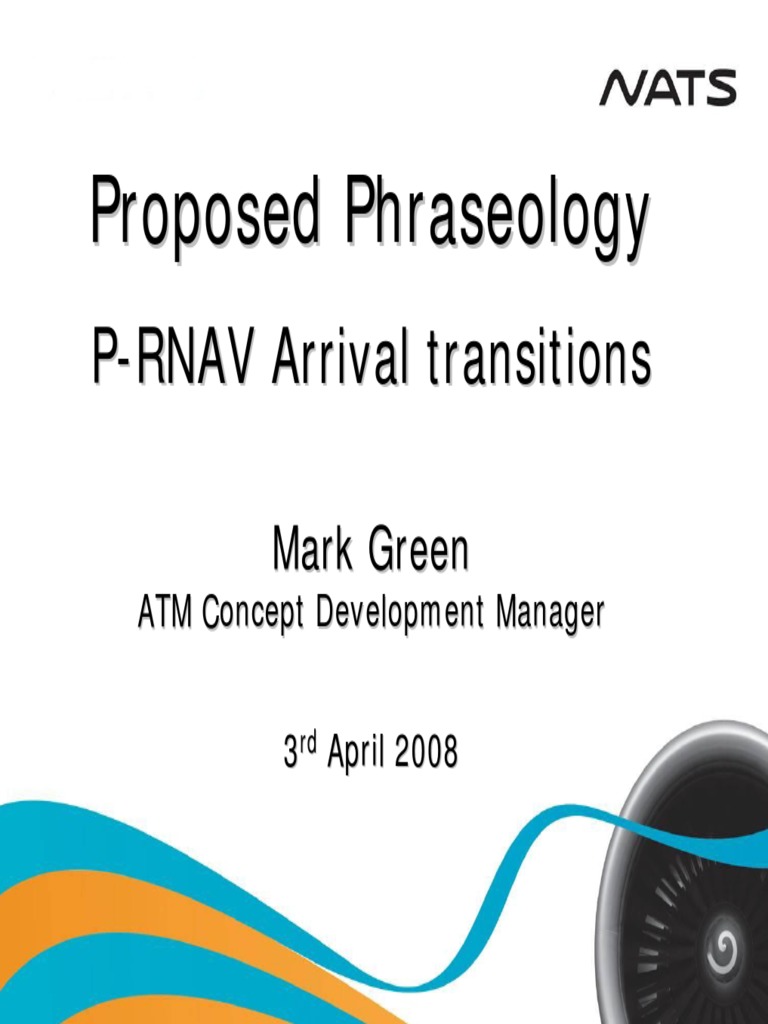 ATM NATS SPA Proposd Phraseology PRNAV April 08 PDF Air Traffic