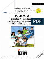 Fabm 2: Quarter 4 - Module 2 Analyzing The Effects of Reconciling Items