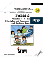 Fabm 2: Quarter 4 - Module 4 Principles and Processes of Income and Business Taxation