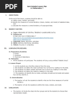 Semi-Detailed Lesson Plan in Mathematics 7