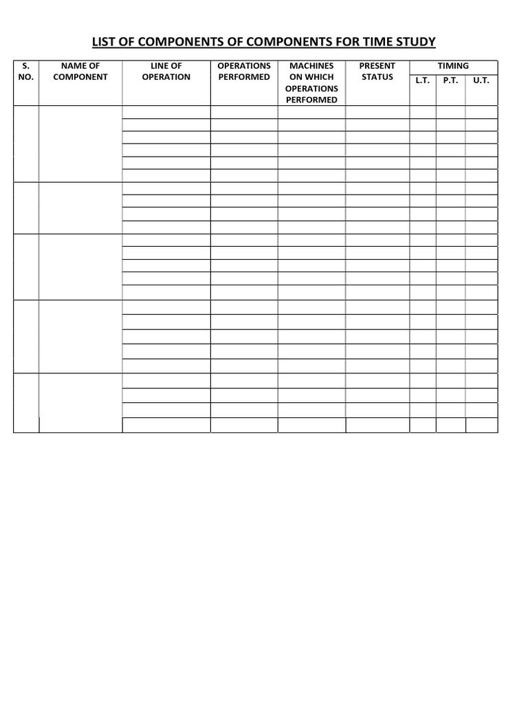 Summary of Machines For Time Study | PDF | Technology & Engineering