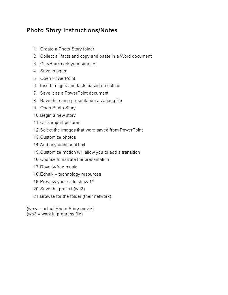 Photo Story Creation Guide | PDF | Art | Technology & Engineering