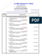 English 3 Mastery Quiz