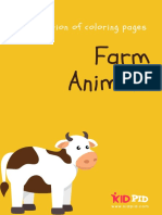 Farm Animals Coloring Printable Worksheets