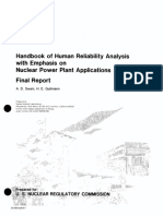 NUREG-CR-1278.1983 Handbook of Human Reliability Analysis With Emphasis On Nuclear Power Plant Applications