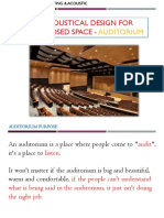 Acoustical Design For Enclosed Space - : Auditorium
