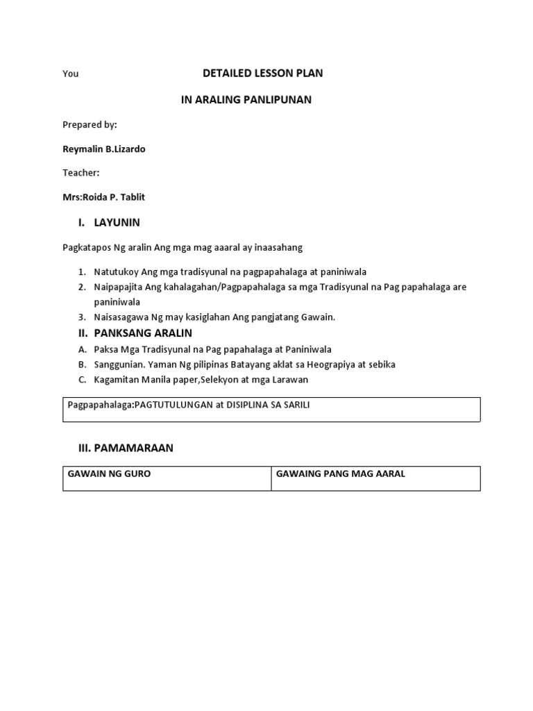 Detailed Lesson-Wps Office | PDF