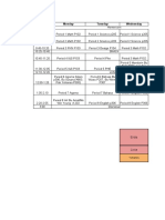 SCHEDULE Weekly class schedule for Erda International School