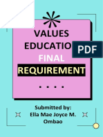 Values Education: Requirement