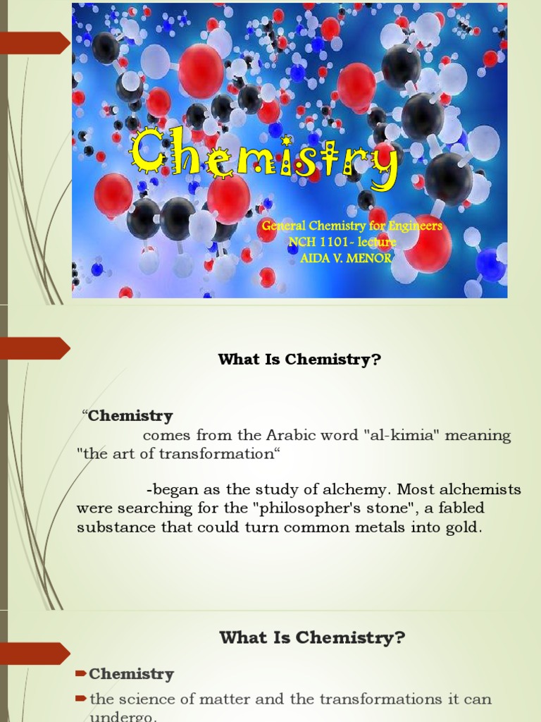 Introduction to Chemistry Overview | PDF | Chemistry | Scientific Method
