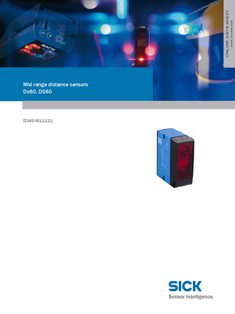 Mid Range Distance Sensors Dx60, DS60 | PDF | Electromagnetism ...