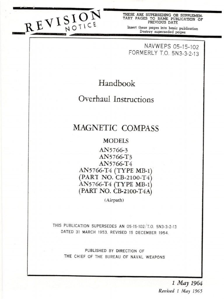 Magnetic Compass Overhaul Handbook | PDF