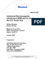 Intentional Electromagnetic Interference (IEMI) and Its Impact On The U.S. Power Grid