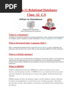 Chap-11 Relational Databases Notes Class 12