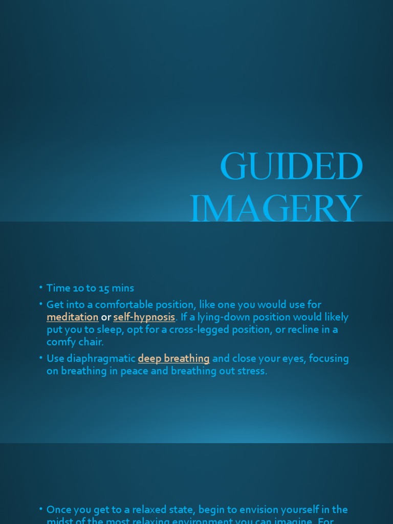 Guided Imagery for Relaxation Techniques | PDF | Language Arts & Discipline