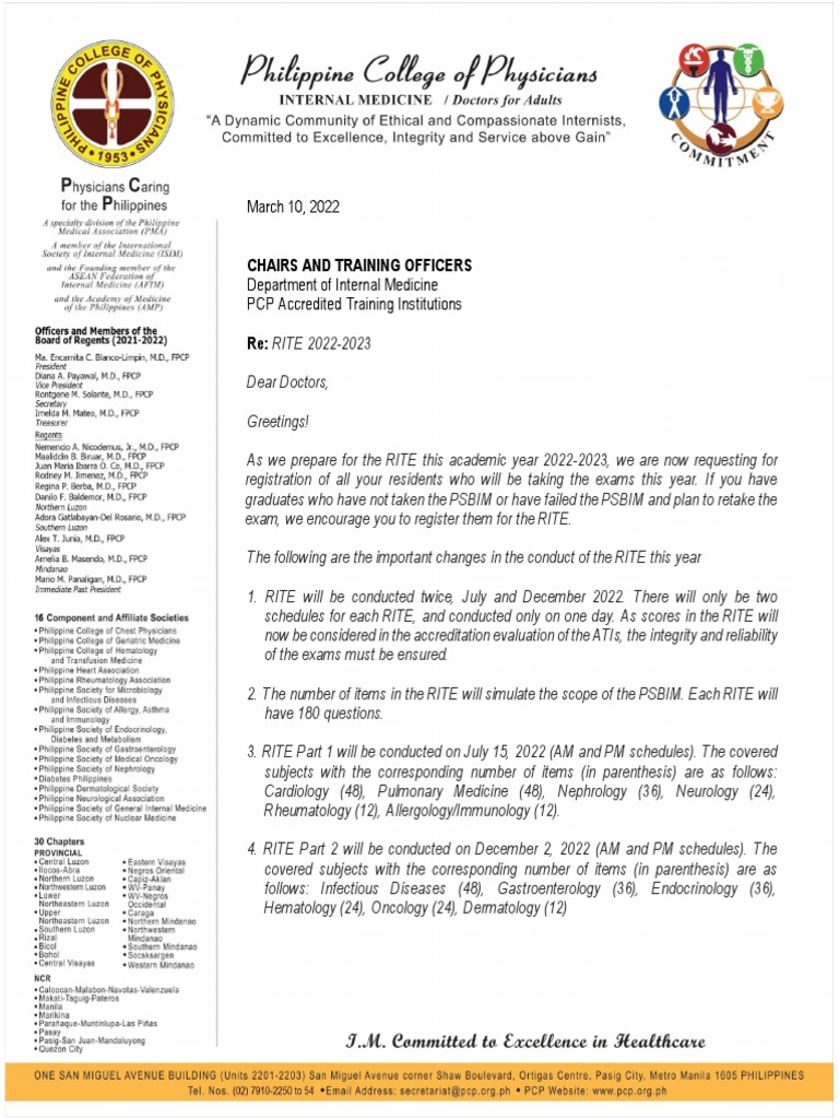 RITE Exam Registration for 2022-2023 | PDF