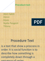 Procedure text