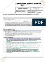 RPP 8211 Determinan Matriks Dan Invers Matriks