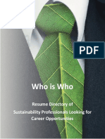 Sustainability Professionals Resume Directory