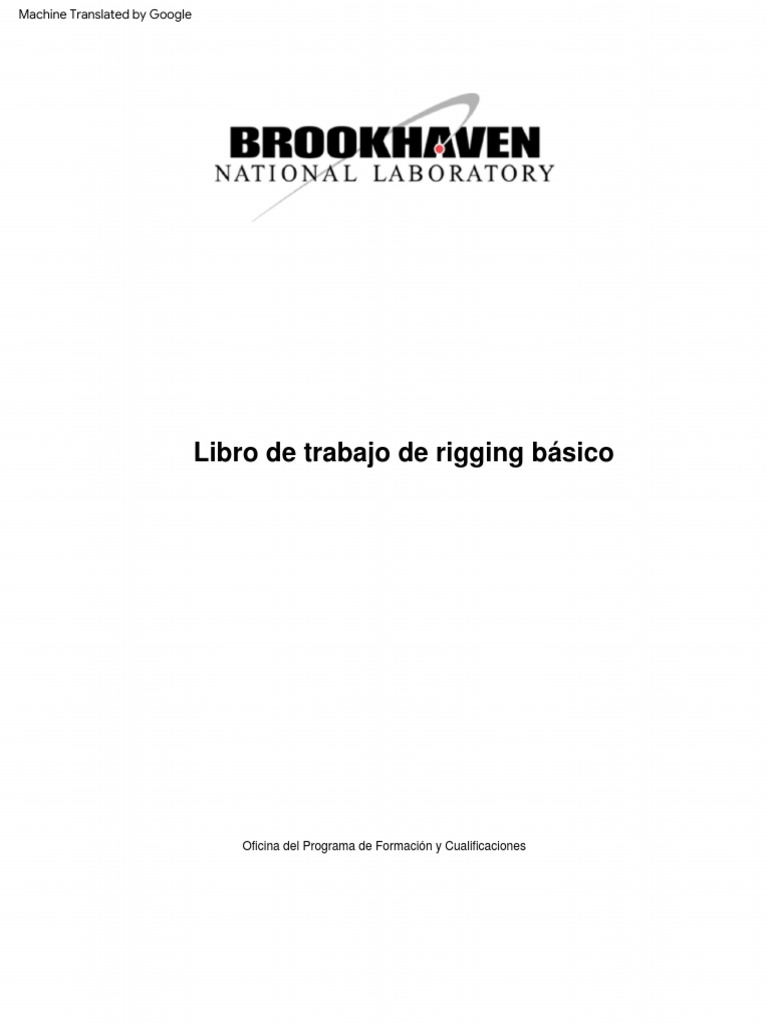 Basic Rigging Workbook | PDF | Tornillo | Ingeniería mecánica