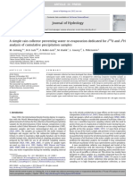 2012JOH - GRONING A Simple Rain Collector Preventing Water Re Evaporation Dedicated For D18o and d2H Analysis of Cumulative Precipitation Samples